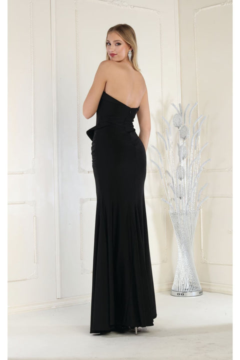 May Queen MQ1947 Simple Strapless Ruched Formal Dress
