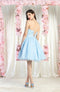 May Queen MQ1952 One Shoulder Glitter A-Line Short Homecoming Dress