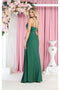 May Queen MQ1954 Spaghetti Strap Ruched Sheath Bridesmaids Dress with High Slit