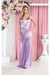 May Queen MQ1955 V-Neck Sleeveless Ruched Satin Evening Gown