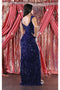 May Queen MQ1957 Off-Shoulder V-Neck Long Sequin Gown