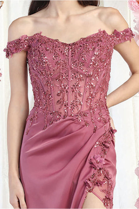 May Queen MQ1962 Embellished Prom Gown
