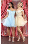 May Queen MQ1966 Off-Shoulder Corset Fit-and-Flare Short Dress