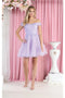 May Queen MQ1966 Off-Shoulder Corset Fit-and-Flare Short Dress