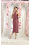 May Queen MQ1967 One-Shoulder Sequin Sheath Midi Cocktail Dress