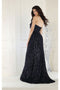 May Queen MQ1968 Strapless Sequin Formal Evening Gown