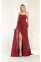 May Queen MQ1968 Strapless Sequin Formal Evening Gown