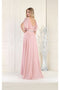 May Queen MQ1972 Bell-Sleeve Long Chiffon A-Line Evening Dress