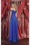 May Queen MQ1988 V-Neck Cold-Shoulder Ruched Long A-Line Dress