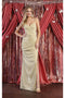 May Queen MQ1989 Spaghetti Strap Sheath Evening Dress with High Slit and Crisscross Back