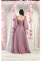 May Queen MQ1990 Pleated Bodice Chiffon A-Line Mother of the Bride Gown