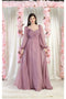 May Queen MQ1990 Pleated Bodice Chiffon A-Line Mother of the Bride Gown