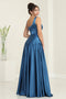 May Queen MQ1994 Satin Sleeveless Bridesmaid Dress with Side Pockets