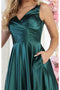 May Queen MQ1994 Satin Sleeveless Bridesmaid Dress with Side Pockets