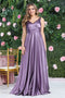 May Queen MQ1994 Satin Sleeveless Bridesmaid Dress with Side Pockets