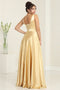 May Queen MQ1994 Satin Sleeveless Bridesmaid Dress with Side Pockets