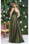 May Queen MQ1994 Satin Sleeveless Bridesmaid Dress with Side Pockets