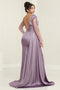 Beaded Embellished Side Sash Evening Dress - May Queen MQ2008