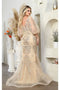 May Queen MQ2010 Puff Sleeve Plus Size Mermaid Evening Gown