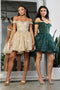 May Queen MQ2012 Off-Shoulder Homecoming Dress with 3D Butterfly Appliqué