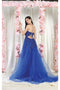 May Queen MQ2013 Corset Floral Applique Formal Dress