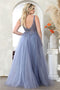 May Queen MQ2015 Sleeveless Tulle Evening Gown with 3D Floral Embellishments