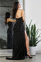 May Queen MQ2031 One-Shoulder Glitter Beaded Red Carpet Gown