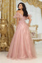 May Queen MQ2033 Sweetheart Neckline with Puffed Sleeves Gala Gown