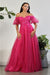 May Queen MQ2033 Sweetheart Neckline with Puffed Sleeves Gala Gown