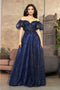 May Queen MQ2033 Sweetheart Neckline with Puffed Sleeves Gala Gown