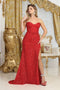 May Queen MQ2034 Strapless Sequin Long Prom Gown