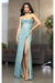 May Queen MQ2037 Spaghetti Strap Glitter Corset Special Occasion Gown