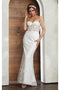 May Queen MQ2044B Sweetheart Ivory Lace-Up Back Long Wedding Gown