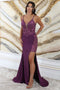 May Queen MQ2047 Glitter Gala Dress with Embellished Open V-Back