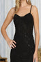 May Queen MQ2049 Beaded Sleeveless Corset Bodice Black Evening Gown