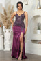 May Queen MQ2050 Lace-Embellished Sleeveless Red Carpet Evening Gown