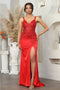 May Queen MQ2050 Lace-Embellished Sleeveless Red Carpet Evening Gown