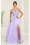 May Queen MQ2053 Sweetheart Neckline Floral Embellished Evening Gown