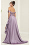 May Queen MQ2056 Off-Shoulder Taffeta High Slit Formal Long Gown