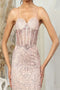 May Queen MQ2058 Sweetheart Corset Bodice Formal Prom Gown