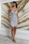 May Queen MQ2060 V-Neck Glitter Embellished Short Prom Dress