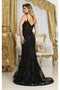 May Queen MQ2061 Glitter Embellished V-Neck Long Pageant Dress