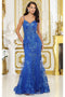 May Queen MQ2061 Glitter Embellished V-Neck Long Pageant Dress