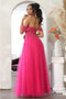 May Queen MQ2079 Off-Shoulder Shimmering Glitter A-Line Long Prom Gown