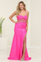 May Queen MQ2088 Sweetheart Beaded Prom Gown with High Slit