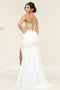 May Queen MQ2088B Spaghetti Strap Sweetheart Slit Ivory Bridal Dress