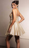 May Queen MQ2107 - Floral V-Neck Cocktail Dress