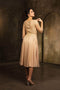 May Queen MQ2108 Tea-Length Illusion V-Neck Dress