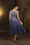 May Queen MQ2108 Tea-Length Illusion V-Neck Dress