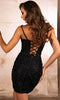 Embellished Plunging V-Neck Cocktail Dress By May Queen MQ2128 -
